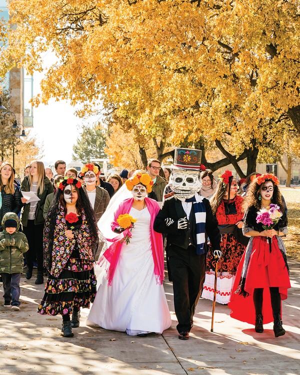 Day of the Dead Procession across campus