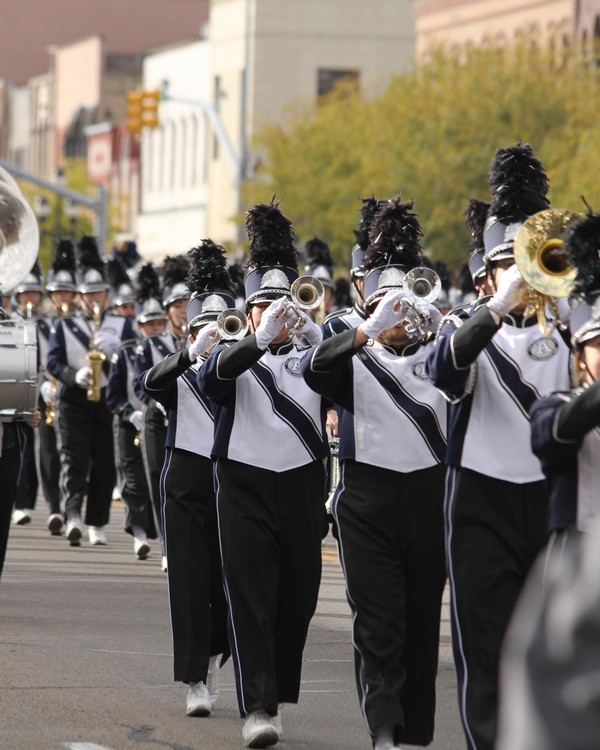 USU's Marching Band in the 2018 Homecoming Parade.