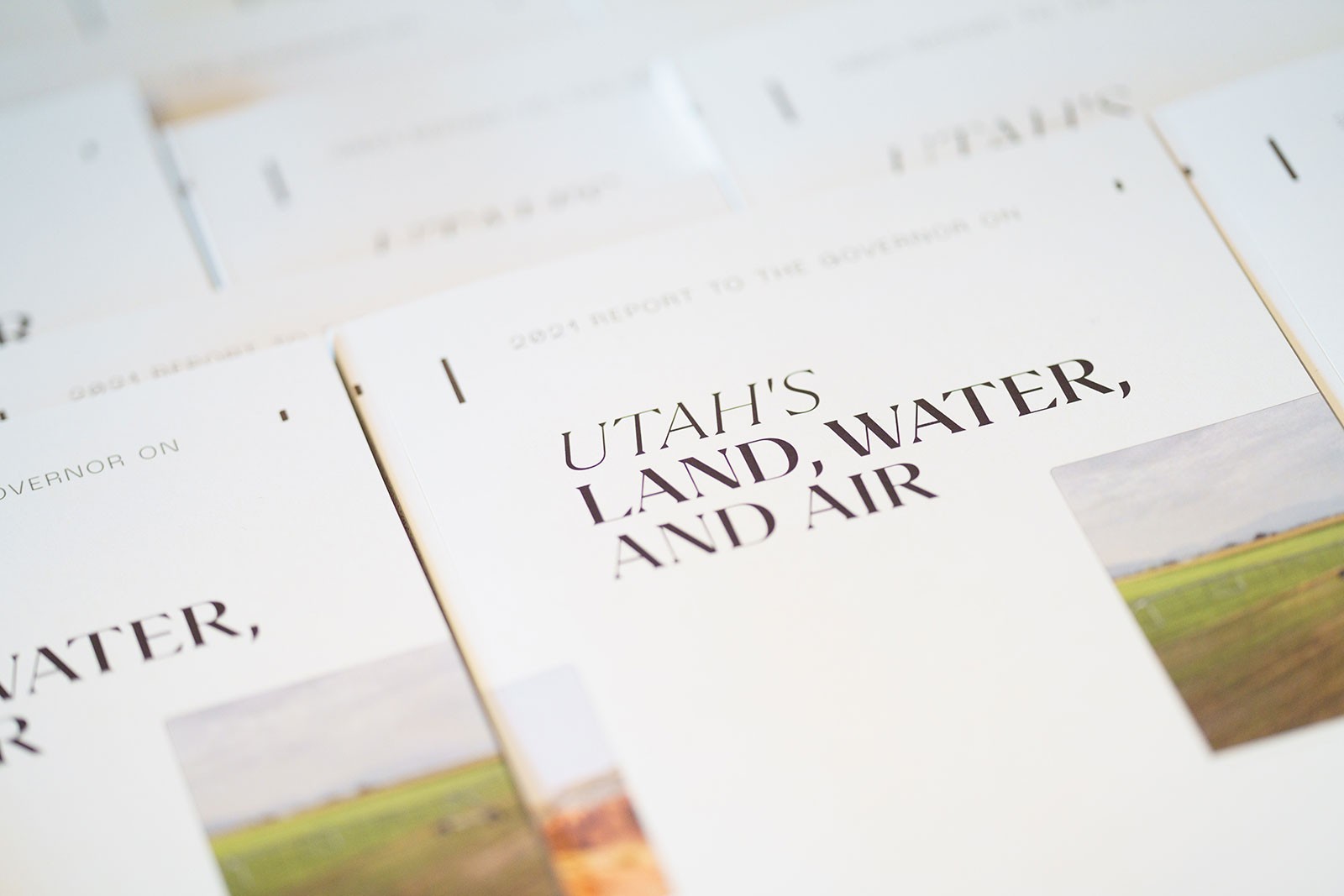 A booklet entitled "2021 Report to the Governor on Utah's Land, Water, and Air."